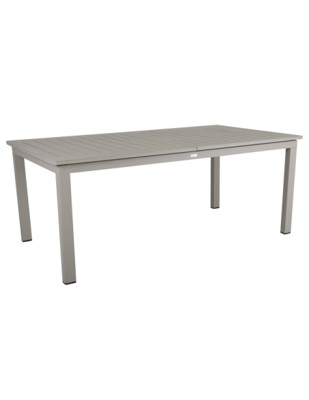 Mesa Extensible Exterior LOMMA 194/312x100 cm de Comedor, Aluminio Caqui - Brafab
