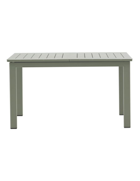 Mesa Extensible Exterior LOMMA SMALL 132/192x80 cm de Comedor, Aluminio Verde  - Brafab