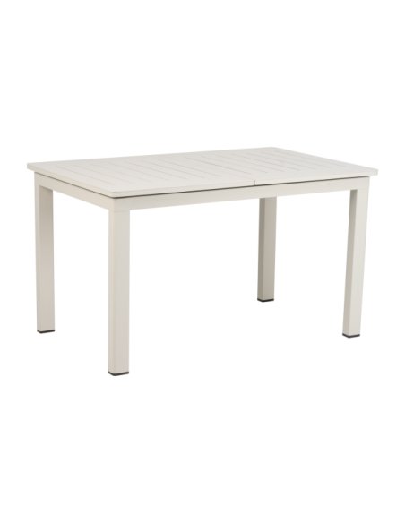Mesa Extensible Exterior LOMMA SMALL 132/192x80 cm de Comedor, Aluminio Gris Claro - Brafab