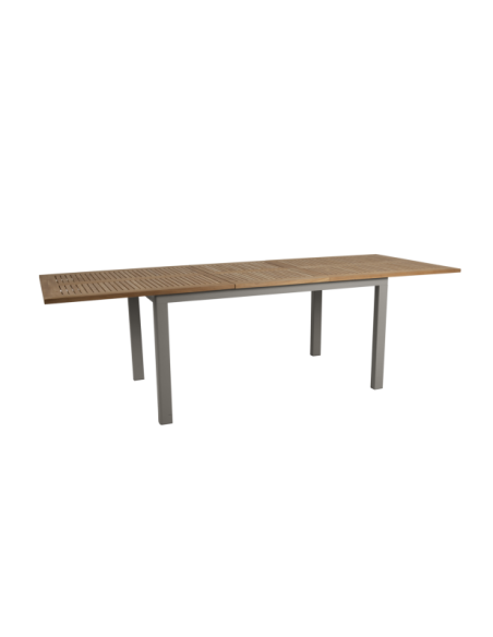 Mesa Extensible Exterior LYON 194/252x92 cm de Comedor, Aluminio, FSC / Caqui / Natural - Brafab
