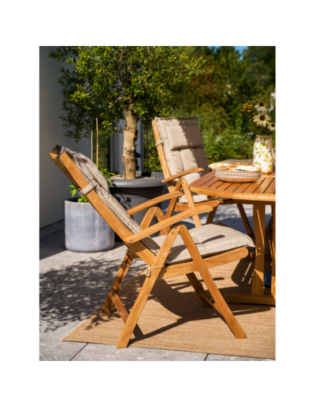 Mesa Extensible Exterior MELBOURNE 190/240x100 cm de Comedor, Madera de Teca Natural - Brafab