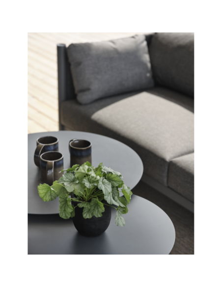 Mesa de Centro Exterior MILL Ø60 cm, Aluminio / Antracita - Brafab