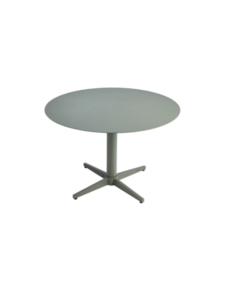 Mesa de Centro Exterior MILL Ø75 cm, Aluminio / Verde Nórdico - Brafab