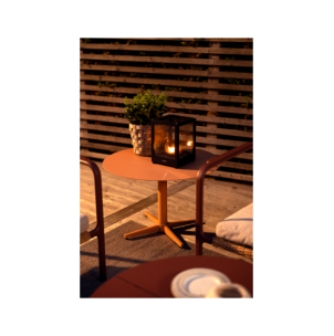 Mesa de Centro Exterior MILL Ø60 cm, Aluminio / Melocotón... 2