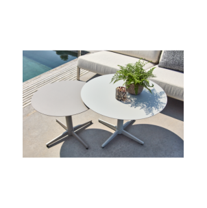 Mesa de Centro Exterior MILL Ø75 cm, Aluminio / Blanco... 2