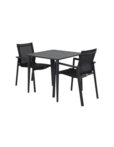 Mesa Exterior NIMES 78x78 cm de Comedor, Aluminio / Antracita - Brafab