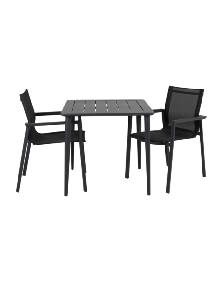 Mesa Exterior NIMES 78x78 cm de Comedor, Aluminio / Antracita - Brafab