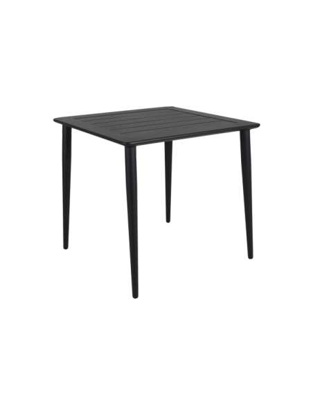 Mesa Exterior NIMES 78x78 cm de Comedor, Aluminio / Negro - Brafab