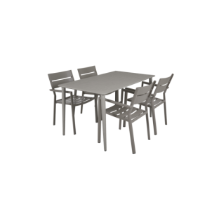 Mesa Exterior NIMES 140x78 cm de Comedor, Aluminio /... 2