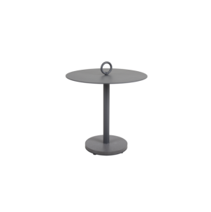 Mesa Auxiliar Exterior NIOBE Ø50 cm, Aluminio, Piedra...