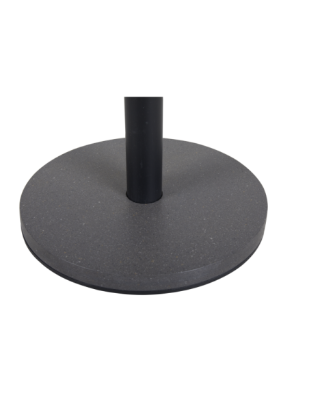 Mesa Auxiliar Exterior NIOBE Ø50 cm, Aluminio, Piedra compuesta / Antracita - Brafab