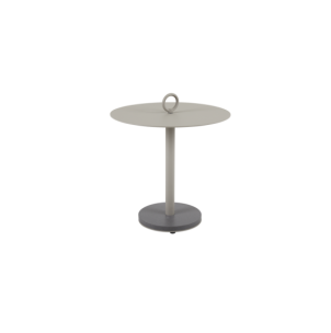 Mesa Auxiliar Exterior NIOBE Ø50 cm, Aluminio, Piedra...