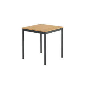 Mesa Bistró Exterior NOX 70x70 cm, Aluminio, Madera de...