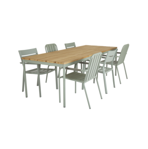 Mesa Exterior NOX 240x90 cm de Comedor, Aluminio, Madera... 2