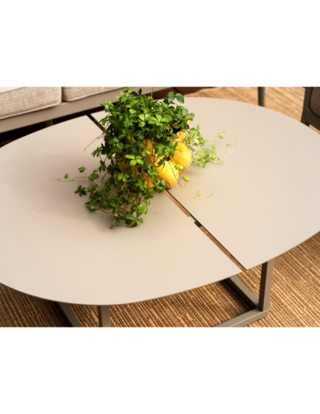 Mesa de Centro Exterior OLIVE 80x110 cm, Aluminio / Caqui - Brafab