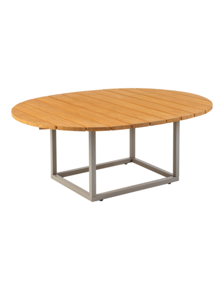 Mesa de Centro Exterior OLIVE 80x110 cm, Aluminio, Madera de Bambú / Caqui / Natural - Brafab