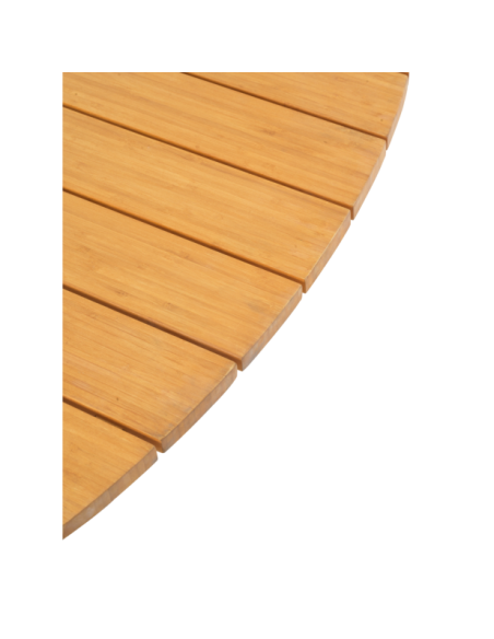 Mesa de Centro Exterior OLIVE 80x110 cm, Aluminio, Madera de Bambú / Caqui / Natural - Brafab