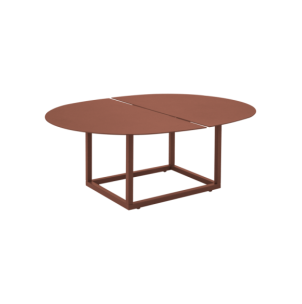 Mesa de Centro Exterior OLIVE 80x110 cm, Aluminio / Rojo...