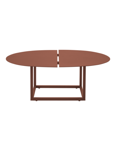 Mesa de Centro Exterior OLIVE 80x110 cm, Aluminio / Rojo Zin - Brafab