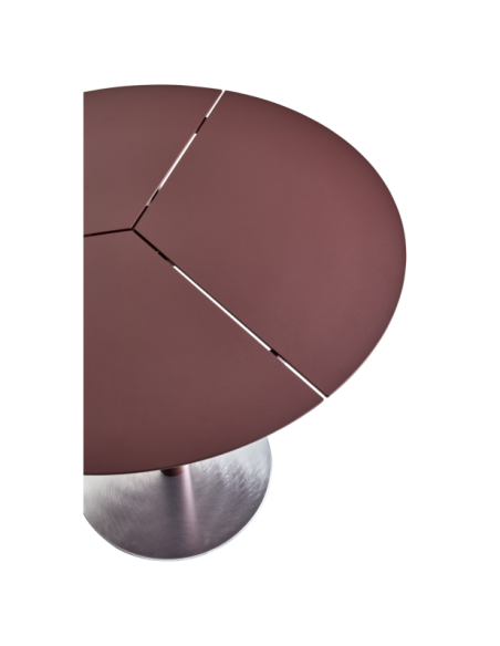 Mesa Bistró Redonda Exterior PEACE Ø80 cm, Aluminio / Rojo - Brafab