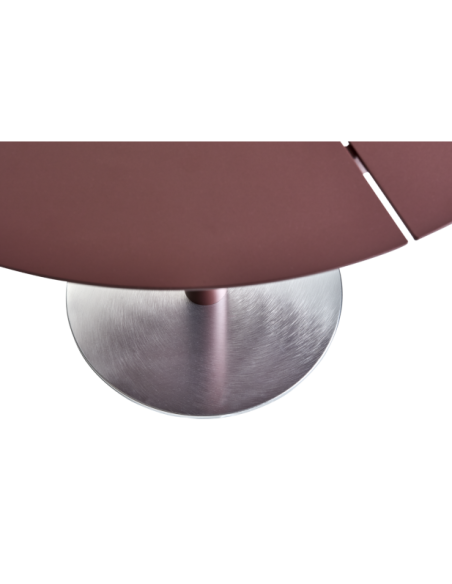 Mesa Bistró Redonda Exterior PEACE Ø80 cm, Aluminio / Rojo - Brafab