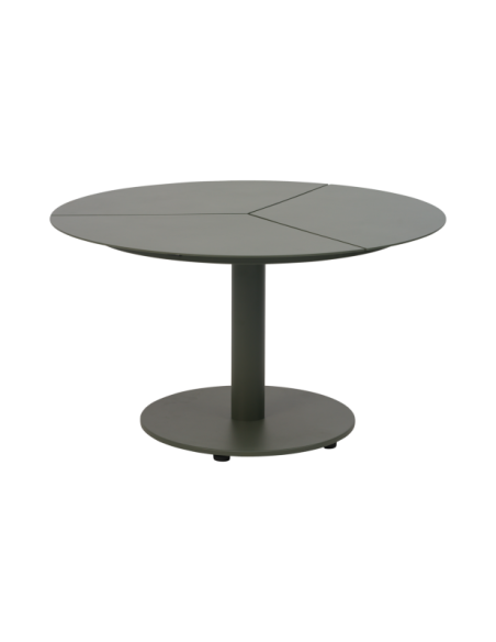 Mesa de Centro Exterior PEACE Ø80 cm, Aluminio / Verde Nórdico - Brafab