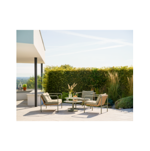 Mesa de Centro Exterior PEACE Ø80 cm, Aluminio / Verde... 2