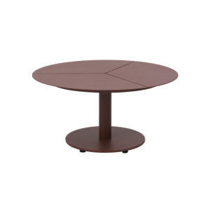 Mesa de Centro Exterior PEACE Ø80 cm, Aluminio / Rojo Zin...