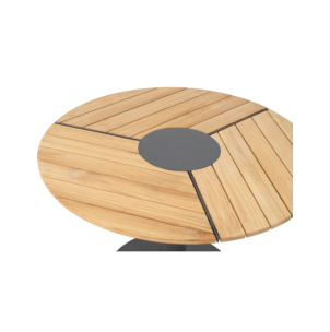 Mesa Exterior PEACE WOOD Ø110 cm de Comedor, Aluminio,... 2
