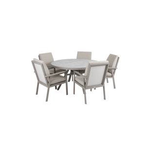 Mesa Exterior SAMVARO Ø140 cm de Comedor, Aluminio,... 2