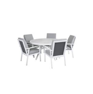 Mesa Exterior SAMVARO Ø140 cm de Comedor, Aluminio,... 2