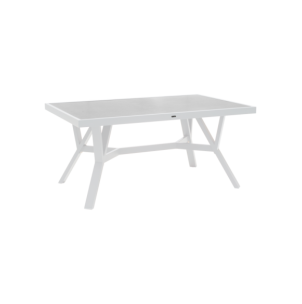 Mesa de Centro Alta Exterior SAMVARO 140x90 cm, Aluminio,...