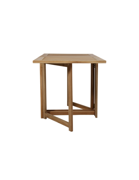 Mesa Plegable Exterior TURIN 146x70 cm de Comedor, Madera de Teca Natural - Brafab