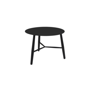 Mesa de Centro Exterior VANNES Ø60 cm, Aluminio / Negro -...