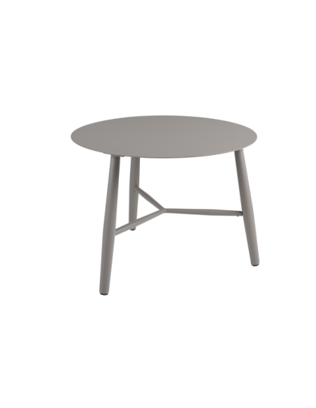 Mesa Auxiliar Exterior VANNES Ø60 cm, Aluminio / Caqui - Brafab