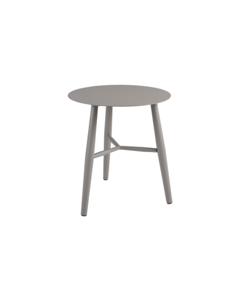 Mesa Auxiliar Exterior VANNES Ø45 cm, Aluminio / Caqui - Brafab