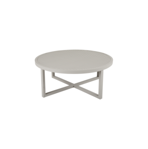 Mesa de Centro Exterior VEVI Ø100 cm, Aluminio / Caqui -...