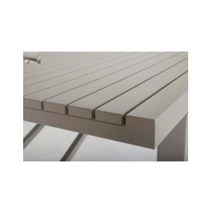 Mesa de Centro Exterior VEVI Ø100 cm, Aluminio / Caqui -... 2