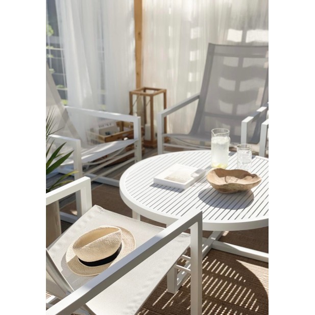 Mesa de Centro Exterior VEVI Ø100 cm,...