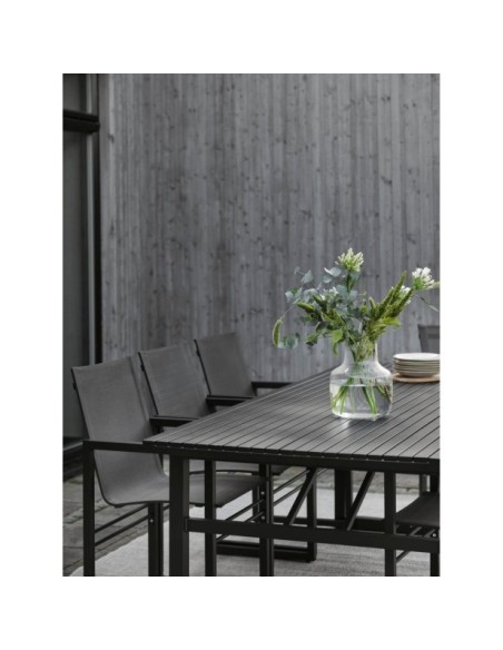 Mesa Exterior VEVI 230x94 cm de Comedor, Aluminio / Negro - Brafab