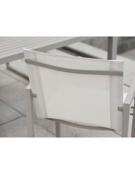 Mesa Exterior VEVI 160x90 cm de Comedor, Aluminio / Caqui - Brafab