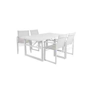 Mesa Exterior VEVI 160x90 cm de Comedor, Aluminio /... 2