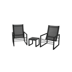 Mesa Auxiliar Exterior VEVI 40x40 cm, Aluminio / Negro -... 2