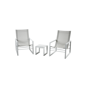 Mesa Auxiliar Exterior VEVI 40x40 cm, Aluminio / Blanco -... 2