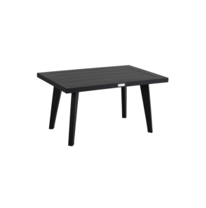 Mesa de Centro Exterior VILLAC 75x50 cm, Aluminio / Negro...