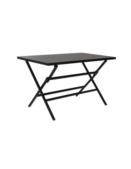 Mesa Bistró Plegable Exterior WILKIE 120x72 cm, Aluminio Negro - Brafab