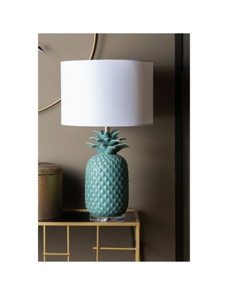 Lámpara de Mesa EYEN, Hierro / Plata, Verde, Blanco - Kodu Home Design