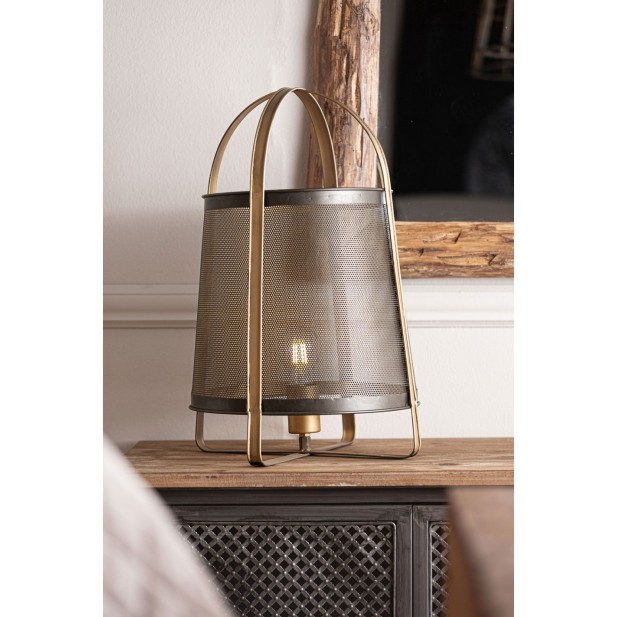 Lámpara de Mesa HAIDE, Hierro / Oro...