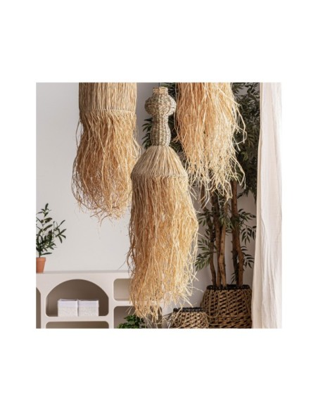 Lámpara de Techo KASSES, Fibra Natural / Marrón - Kodu Home Design