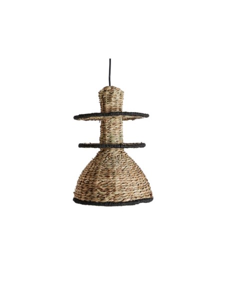 Lámpara de Techo KASSES, Fibra Natural / Negro, Natural - Kodu Home Design